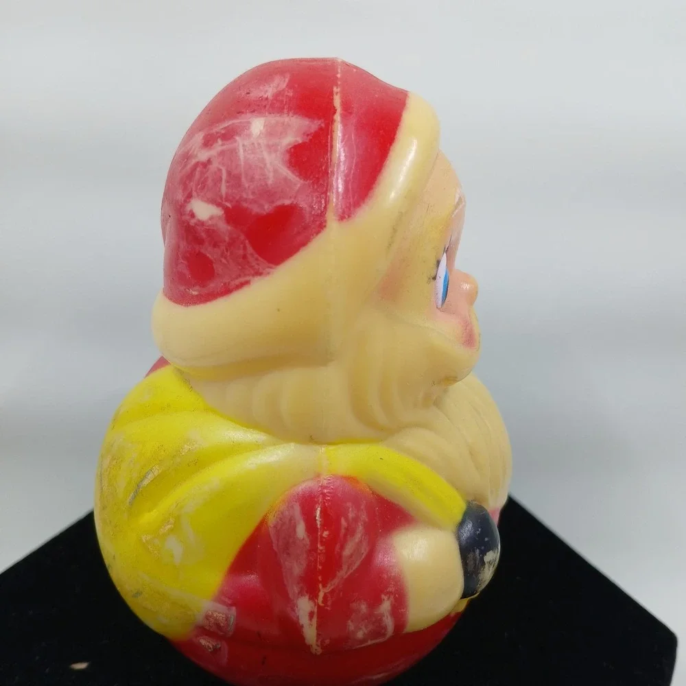 Vintage Kiddie Products Santa Claus Roly Poly Wobbler Toy Plastic 23cm Christmas